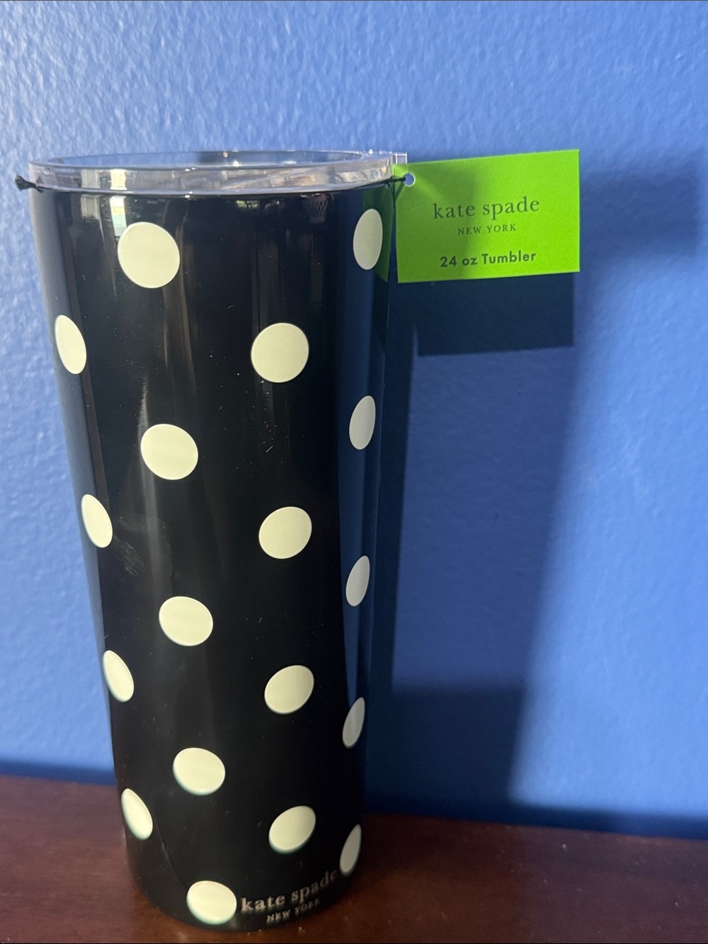 kate spade Black with White Polka Dots Tumbler